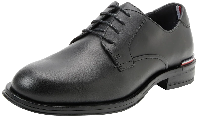 Tommy Hilfiger Men Derby Shoes Core Leather, Black (Black), 6.5 UK