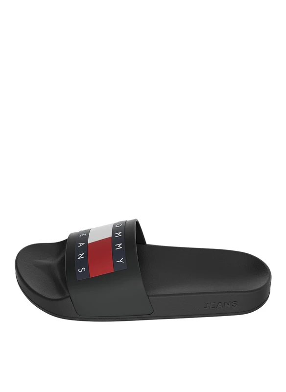 Tommy Jeans Men's Essential Pool Slides, Black (Black), 10
