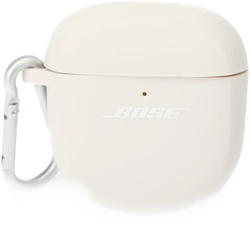 Bose Case Cover for QuietComfort Earbuds II, Protective Silicone Exterior, With Aluminium Carabiner for Convenient Carrying, Soapstone