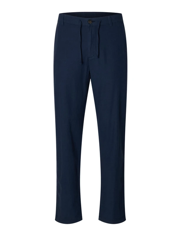 Selected Homme Mens Slh172 Slimtape Brody Linen Pant Noos Chino Trousers, Dark Sapphire, M UK