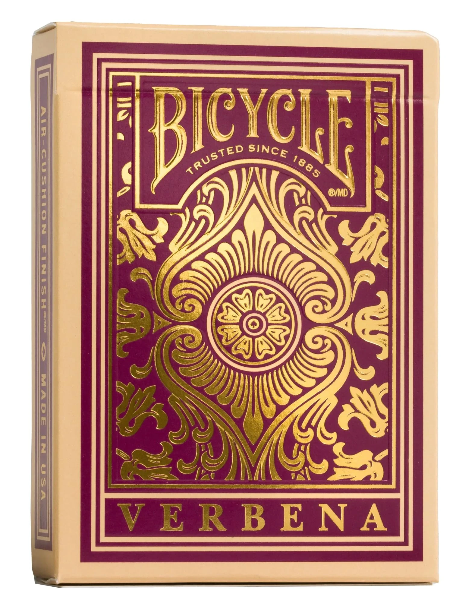 Bicycle Verbena Playing Cards - 1 Deck, Air Cushion Finish, Professional, Superb Handling & Durability, Great Gift For Card Collectors, Gold,purple