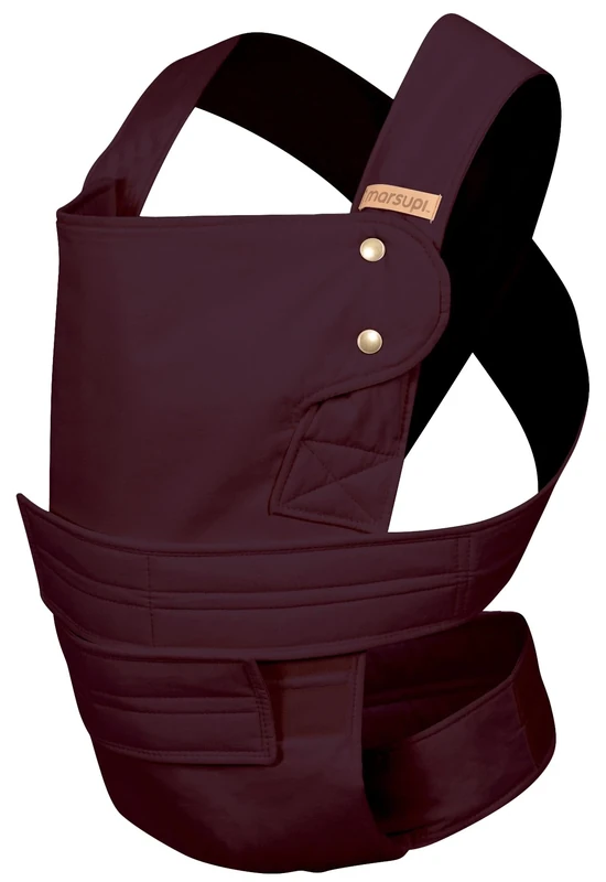 marsupi Baby Carrier for Newborns from Birth up to 15kg, Lightweight and Compact Baby Carrier with Sturdy Velcro System, Organic Cotton - Classic/Berry, Size XL