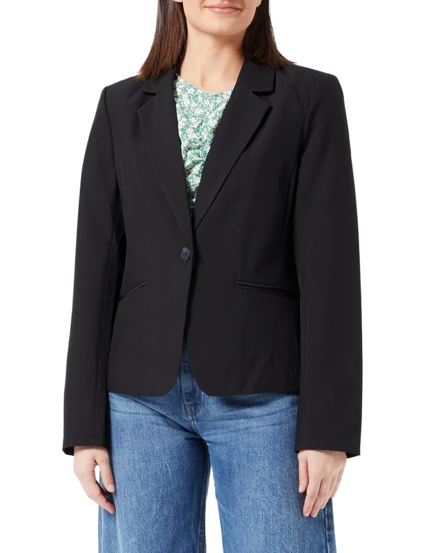 VERO MODA A/S VMCAPRI LS Fitted Blazer BF, Black, 10