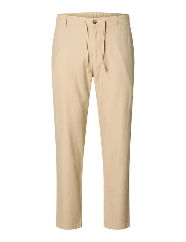 SELECTED HOMME Men's Chino Trousers, Incense/Detail:Mixed W. Oatmeal, S