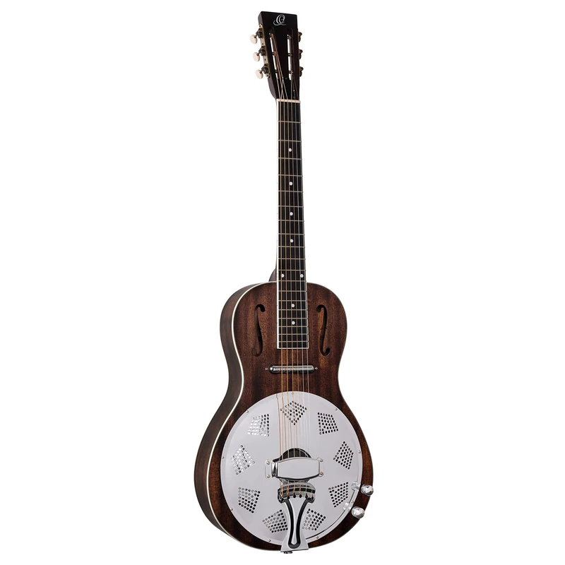 Ortega Guitars Resonator Guitar Electro-Acoustic – Lipstick Pickup – Americana Series – Mahogany, Brown (RRG30E-WB)