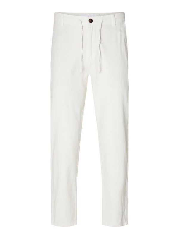 SELECTED HOMME Men's Chino Trousers, Cloud Dancer, XXL - Image 1