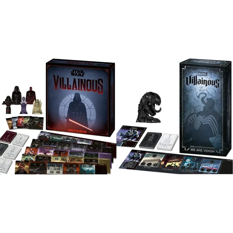 Ravensburger Star Wars Villainous Power of the Dark Side - Darth Vader - Expandable Strategy Family Board Games & Marvel Villainous Venom Expansion - Strategy Family Board Games and Age 10 Years Up