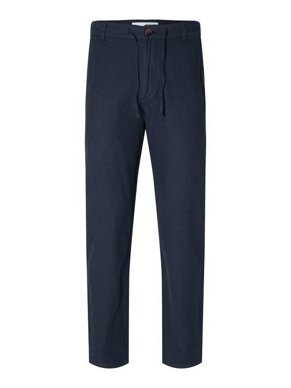 Selected Homme Mens Slh172 Slimtape Brody Linen Pant Noos Chino Trousers, Dark Sapphire, L UK