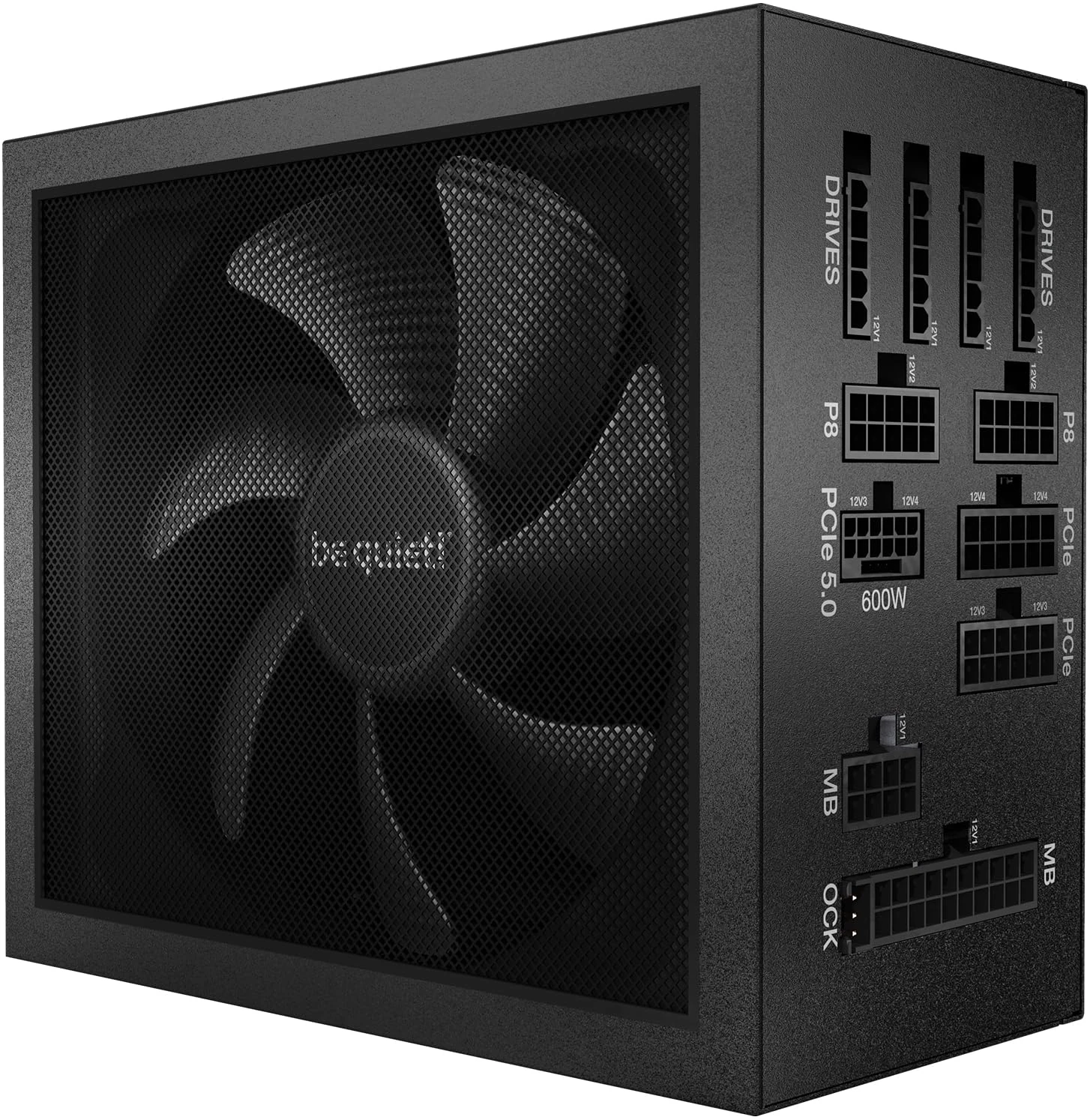 be quiet! Dark Power 13 1000W power supply, ATX 3.0, 80 PLUS Titanium, full support for PCIe 5.0 GPUs, Silent Wings fan, virtually inaudible operation, overclocking key, modular cable management