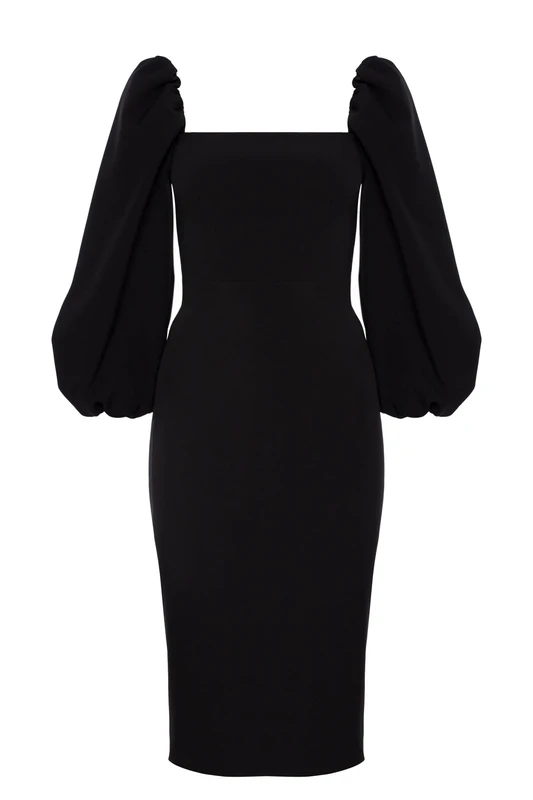Swing Fashion Women's Giselle | Black Pencil Sheath Festive Evening Party Cocktail Sexy Tailored Tight Dress 34 (XS)