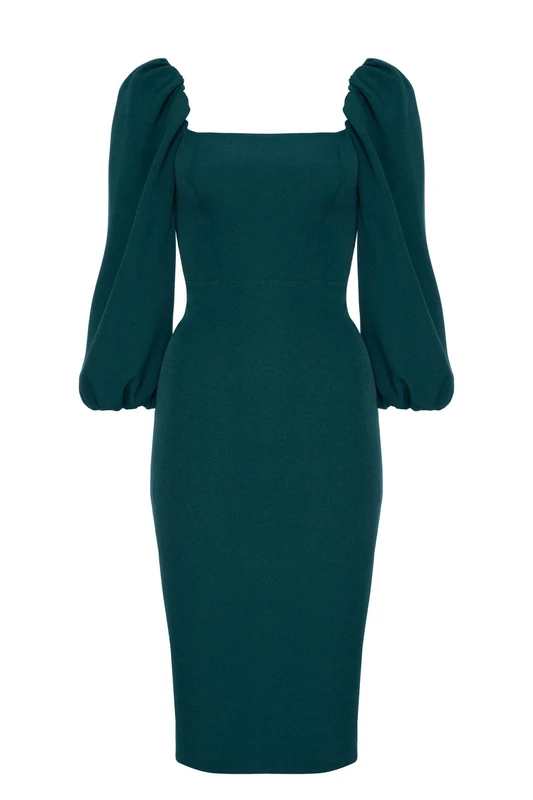Swing Fashion Women's Giselle | Green Pencil Sheath Festive Evening Party Cocktail Sexy Tailored Tight Dress 42 (XL)