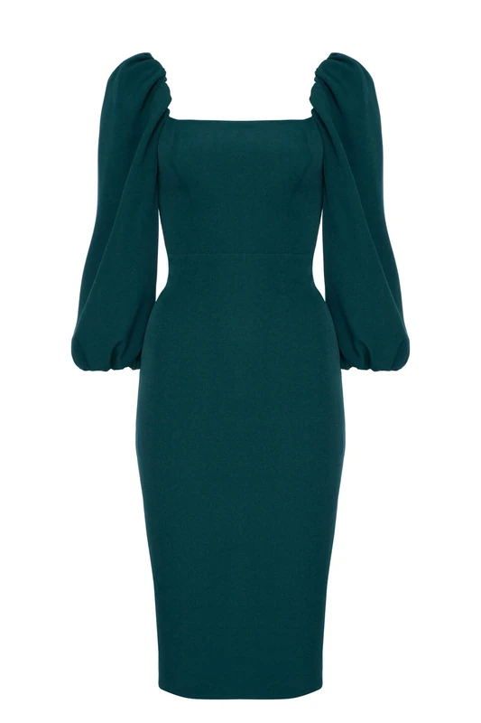 Swing Fashion Women's Giselle | Green Pencil Sheath Festive Evening Party Cocktail Sexy Tailored Tight Dress 40 (L), L