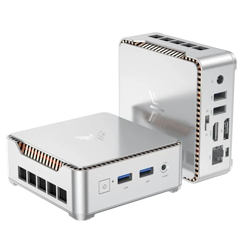 NiPoGi GK3 Plus Mini PC 16GB RAM 512GB M.2 SSD, Ιntel Alder Lake-N95(up to 3.4 GHz) Mini Desktop Computer, 4K UHD Triple Display Mini Tower PC with VESA, 2X HDMI, Micro PC for Office/Home/Business
