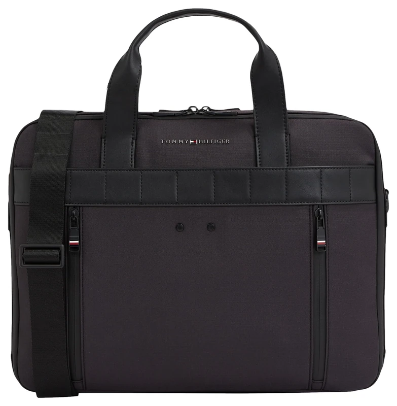 Tommy Hilfiger Th Elevated 1985 Computer Bag, Black, OS