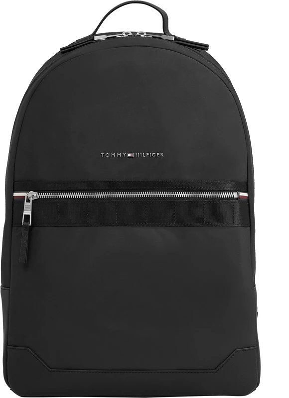 Tommy Hilfiger Men Backpack Elevated Nylon Hand Luggage, Multicolor (Black), One Size