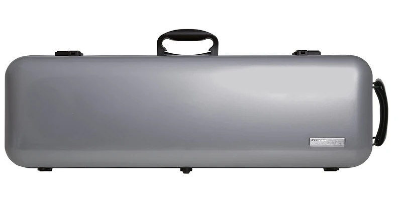 GEWA AIR 2.1 Violin Case Silver Metallic High Gloss with Additional Side Handle Made in Germany