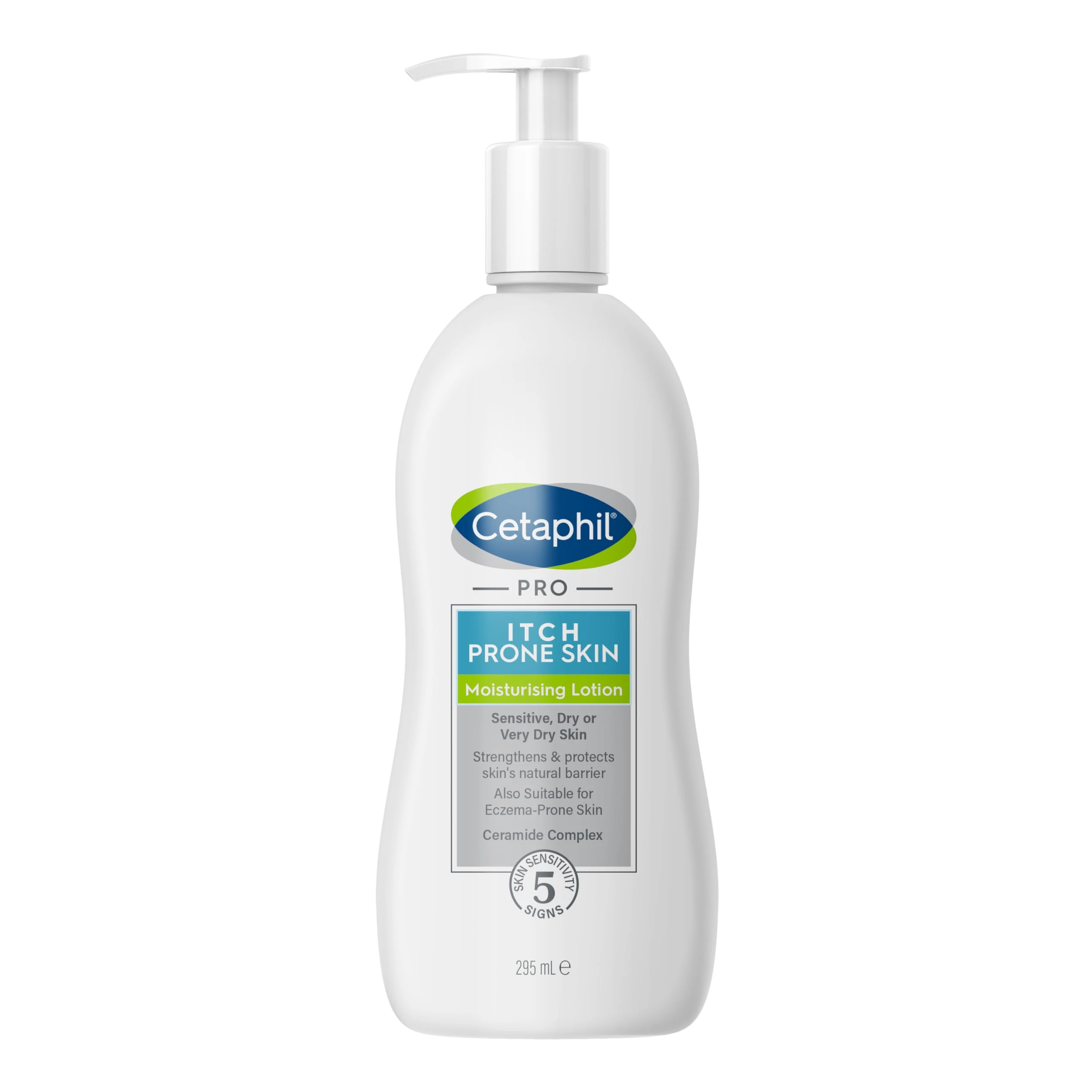 Cetaphil PRO Body Moisturiser, 295 ml, Moisturising Lotion For Itch Prone and Eczema Prone Skin, With Niacinamide and Shea Butter, Vegan Friendly