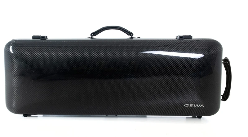 GEWA IDEA 2.5 Double Case for 2 Violins, Black/Black Carbon, with Additional Side Handle, Made in Germany