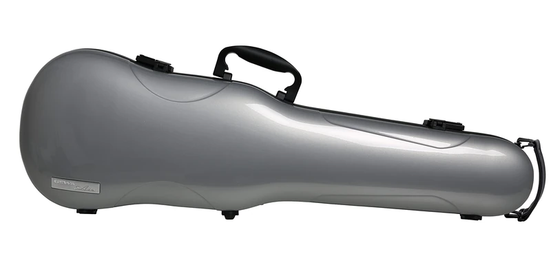 GEWA AIR 1.7 Form Shaped Violin Case silver metallic high gloss, Made in Germany, with side handle