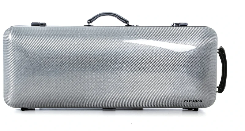 GEWA IDEA 2.7 Double Case for 2 Violins Silver/Black Titanium with Additional Side Handle Made in Germany