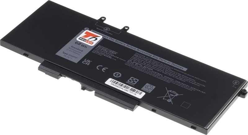 T6 Power Battery for Dell Latitude 5410, 5510, Precision 3550, 4470mAh, 68Wh, 4 Cell, Li-pol
