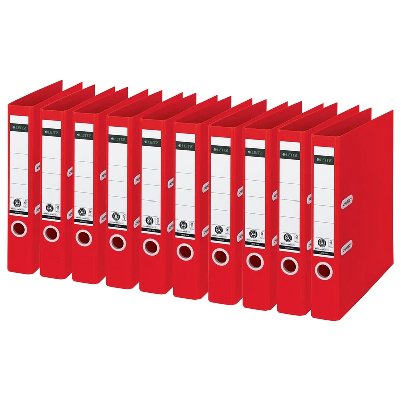 Recycle Colours Lever Arch File A4 50mm Red (Pack of 10) 10190025