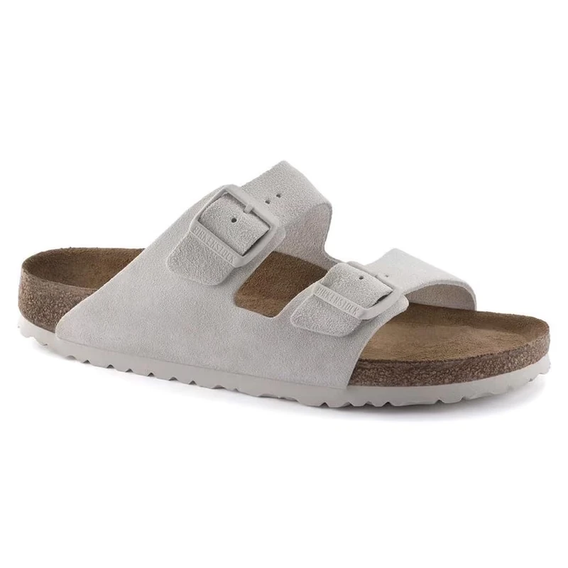 Birkenstock 1024516 Arizona SFB antique white, Suede Leather Men White UK 5