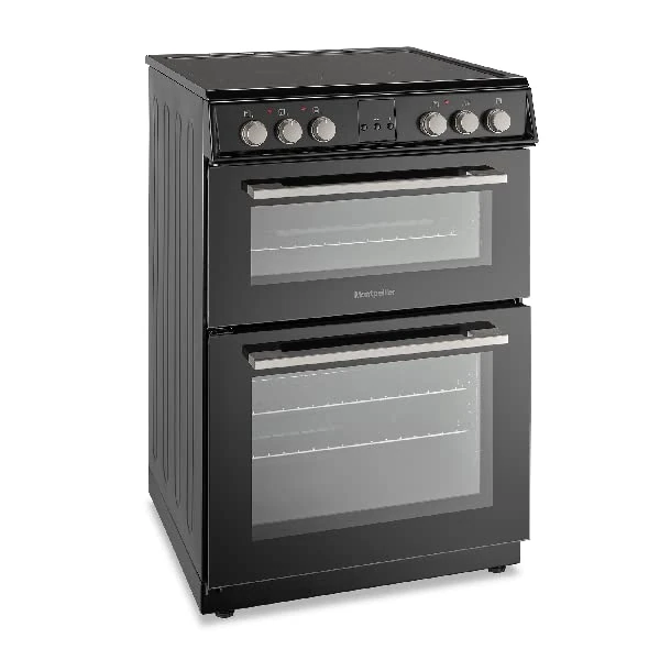 Montpellier MDOC60FK 600mm Double Electric Oven Ceramic Hob Fan Oven Black