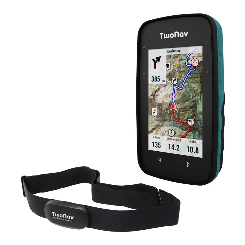 GPS Cross Plus + Heart Rate Monitor - Multisport Bicycle Cycling MTB Hiking Trekking/Compact and Light/Screen 3.2" / Autonomy 20 h/Memory 32 GB/Topo map included