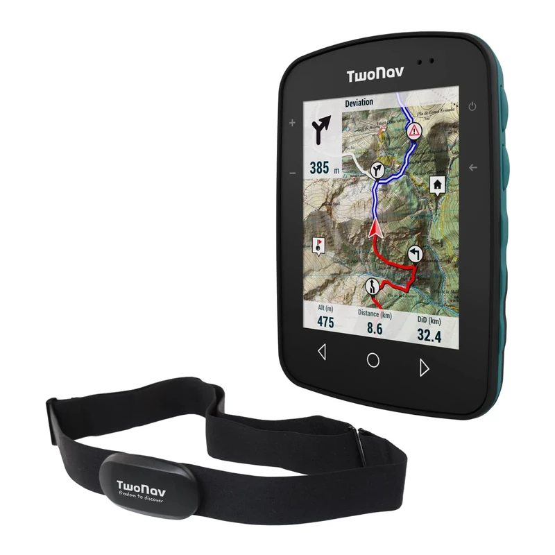 GPS Terra + Heart rate monitor - Multisport Bicycle Cycling MTB Hiking Trekking/Compact and Light / 3 Front buttons/Screen 3.7" / Autonomy 15 h/Memory 32 GB/Topographic map included