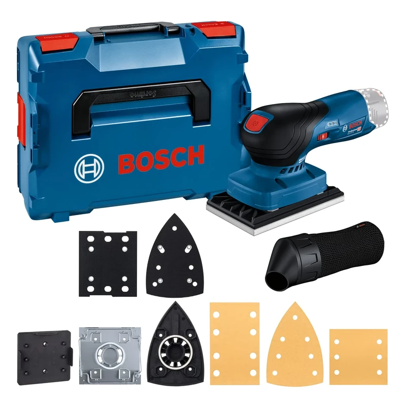 Bosch Professional 12V System GSS 12V-13 Cordless Orbital Sander (Compatible with Bosch Click & Clean dust Extraction System, incl. 3X Sanding Plate, 3X Abrasive disc, dust Bag, Hole Punch, L-BOXX)