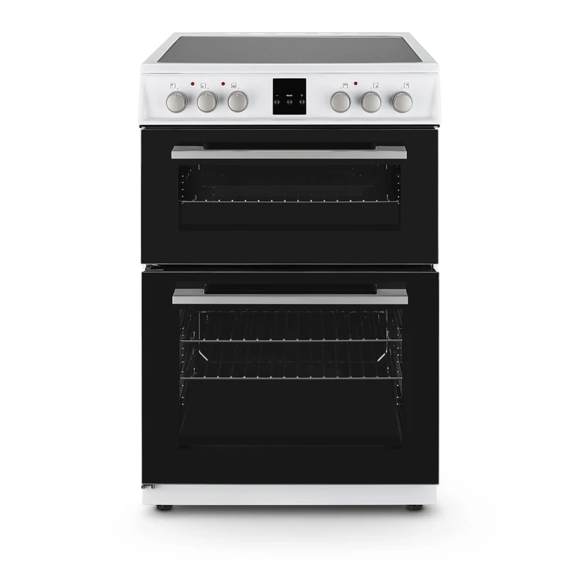 Montpellier MDOC60FW 60cm Double Oven with Ceramic Hob - White