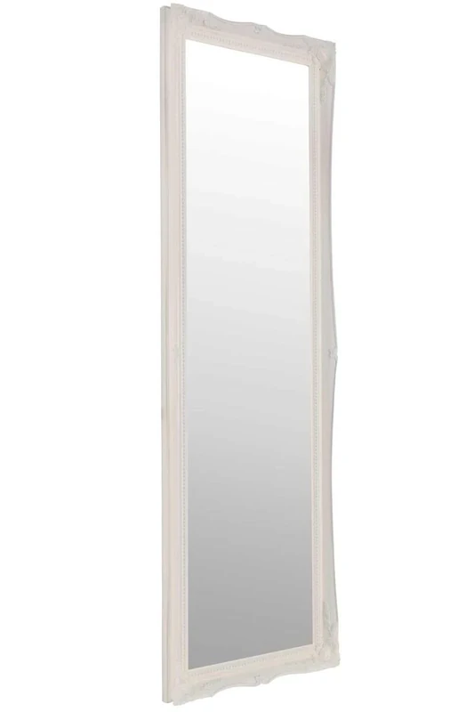 MirrorOutlet Full length Shabby Chic Tall White wall Mirror: 122 x 41cm
