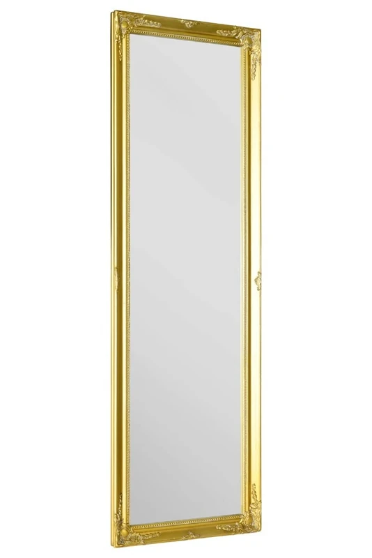 MirrorOutlet Full length Shabby Chic Tall Gold wall Mirror: 122 x 41cm