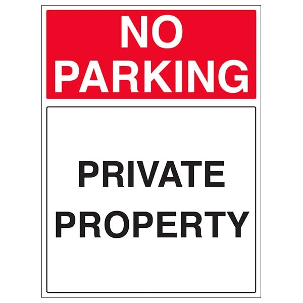 VSafety NP Private Property - 600x800mm 3mm Aluminium Composite Safety Sign