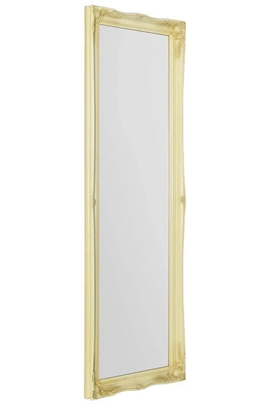 MirrorOutlet Full length Shabby Chic Tall Cream wall Mirror: 122 x 41cm,Ivory