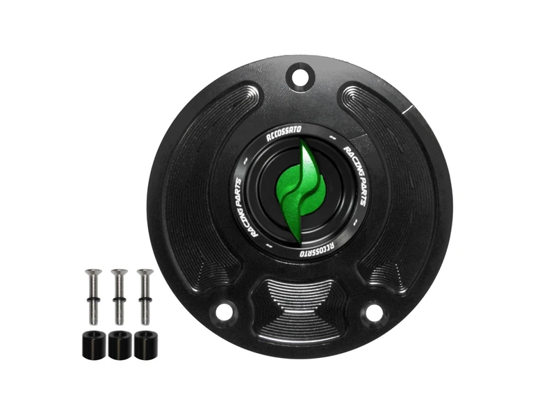 Accossato Petrol cap with green pawl for Kawasaki Er-6N (650cc) 2005 - Image 1