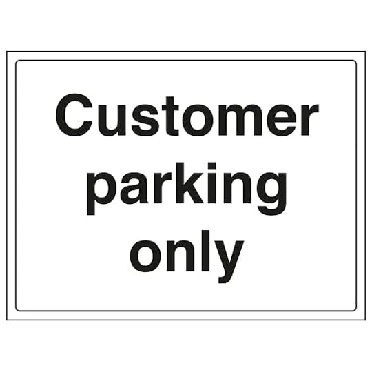 VSafety Gen Parking - Customer Parking - 800x600mm Class RA1 Reflective 3mm Aluminium Composite With Fixing Channel Safety Sign