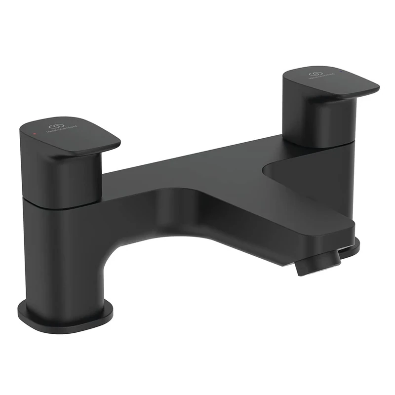 Ideal Standard Ceraplan Dual Control Bath Filler, BD264XG, Silk Black