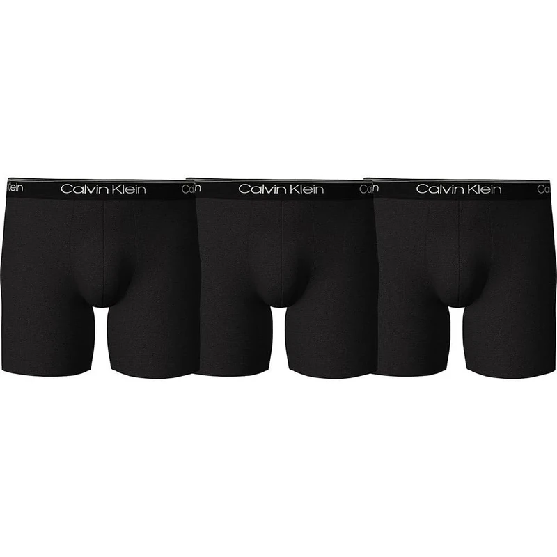 Calvin Klein Men’s 3 Pack Stretch Boxer Briefs, Black (Black), XXL