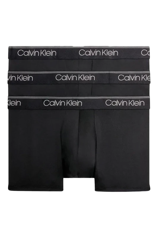 Calvin Klein Men Low-Rise Boxer Short Trunks Stretch Cotton Pack of 3, Black (Black), L