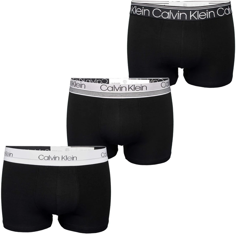 Calvin Klein Men Low-Rise Boxer Short Trunks Stretch Cotton Pack of 3, Black (Black), M - Image 1