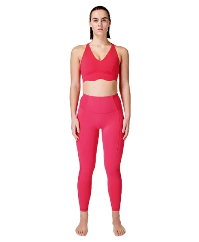 Sweaty Betty Women's Power Contour Plunge Bra Sports, Glow Pink, XL - Image 1
