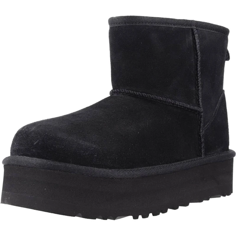 UGG, Kids' Classic Mini Platform Classic Boot, Black, UK 12