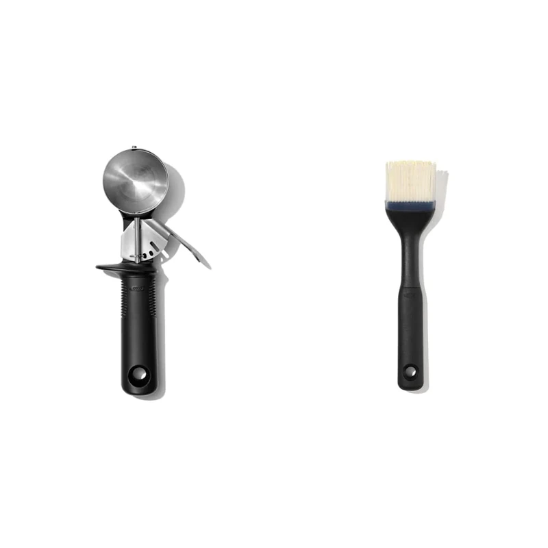 OXO Good Grips Classic Swipe Ice Cream Scoop & Silicone Pastry Brush