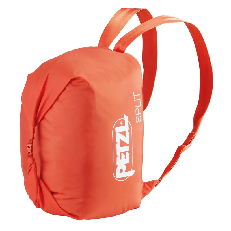 PETZL - Rope Bag SPLIT - Unisex, Red/Orange, 8 to 25 Liters