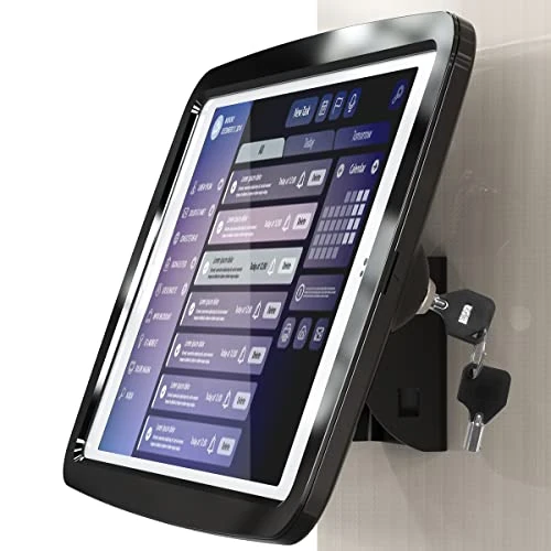 Beelta Tablet Wall Mount Compatible with 10.2 inch iPad 7th/8th/9th Generation, Anti Theft iPad Kiosk Wall Mount for Business and Smart Home, Black