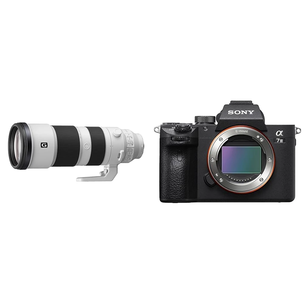 Sony SEL200600G High-Resolution Full Frame Super Telephoto Zoom G Lens with built in optical image stabilisation, SEL200600G.SYX & Alpha 7 III | Full-Frame Mirrorless Camera, Black