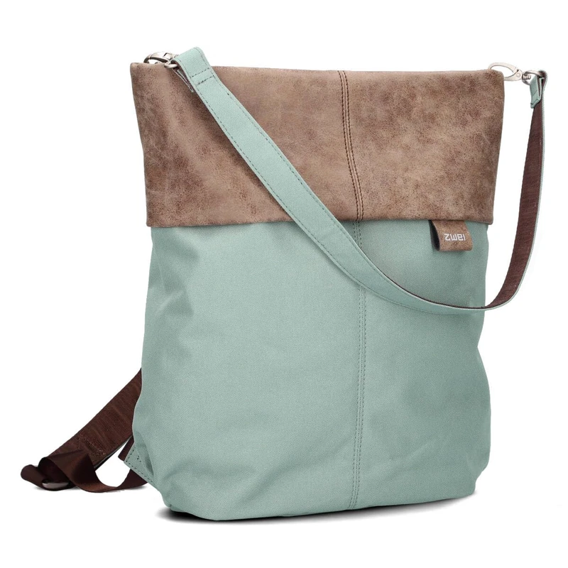 Zwei Olli OR12 Women's Backpack Bag (7 Litres) Handbag & Backpack 2-in-1 Water-Repellent Shoulder Bag with Padded Laptop Compartment (up to 13 inches), Women's Bag & City Backpack in One, ocean