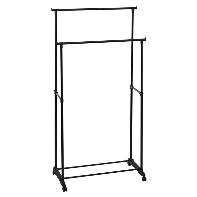 NEW HOME Donkey Coat Rack with Wheels, Extendable Clothes Storage, Donkey for Extra Closet Space with Wheels, Extendable Coat Rack 110-160 cm